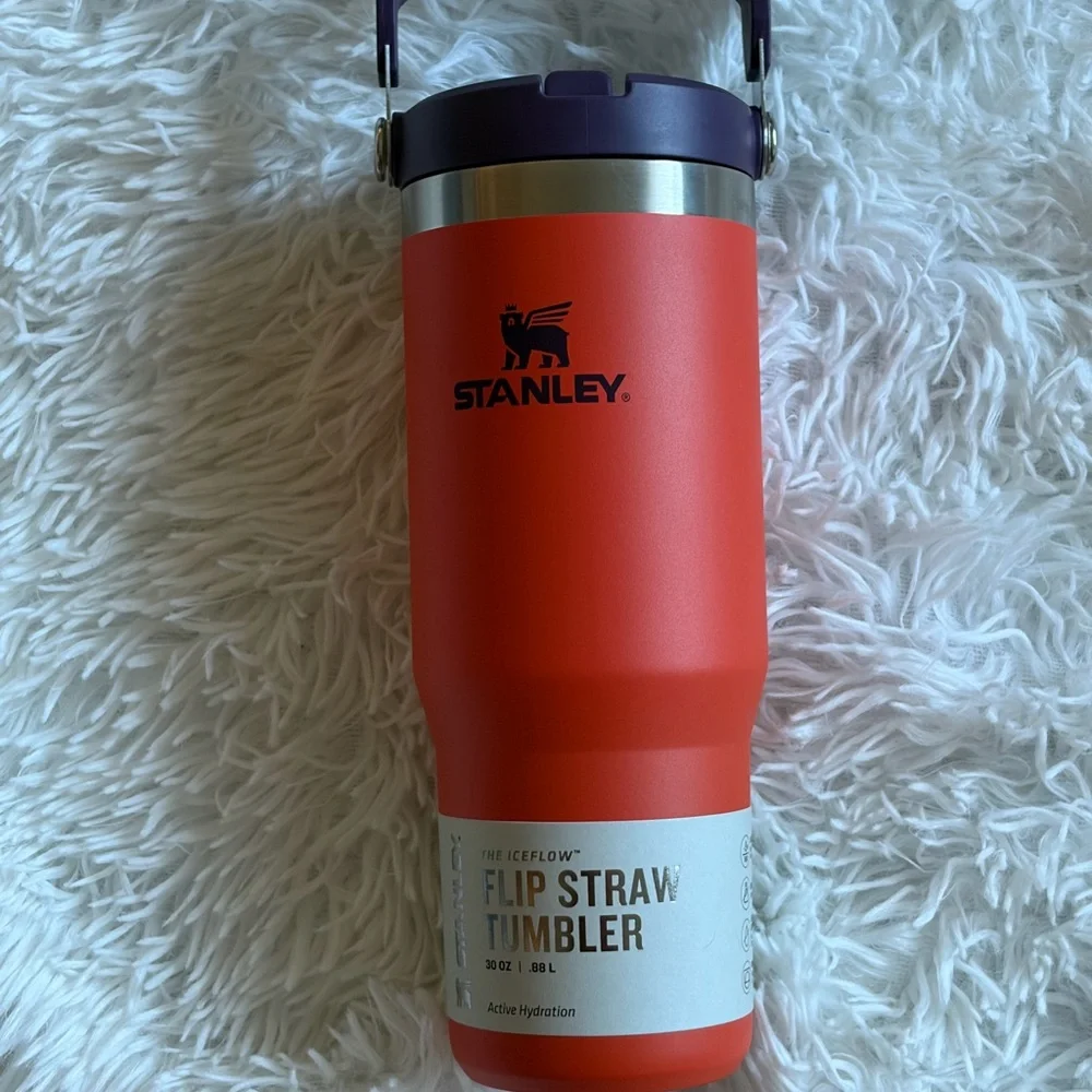 Stanley Orange and Purple Iceflow Flip Straw Tumbler 30 OZ - Picture 2 of 5